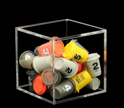 Custom transparent plexiglass coffee capsule storage box