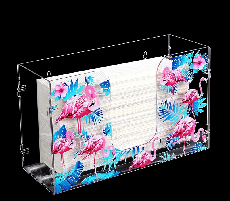 Custom wall plexiglass facial tissue paper holder box