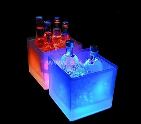 Custom acrylic nightclub LED color-changing wine delivery props