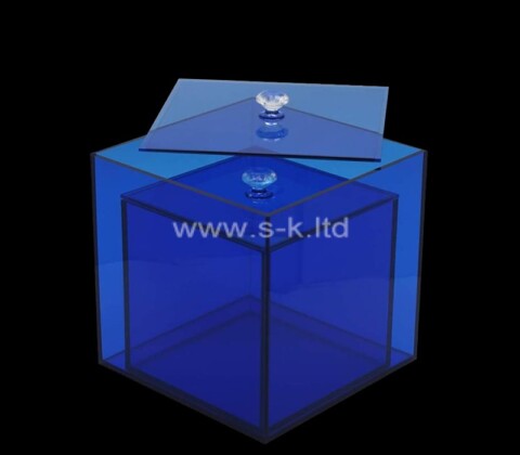 Custom square acrylic storage organiser box