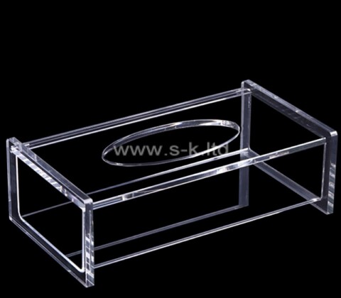 Custom clear acrylic napkin facial tissue storage box