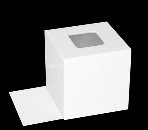Custom white acrylic napkin dispenser box for home office