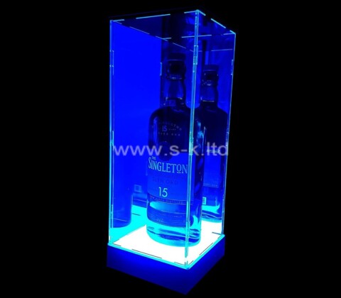 Custom acrylic wine liquor bottle LED display case