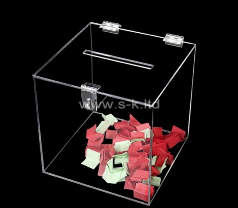 Custom clear acrylic lockable voting box