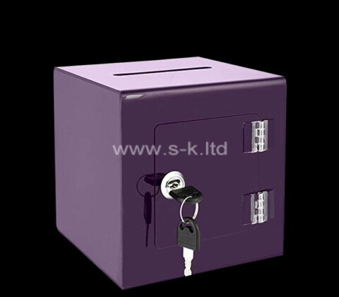 Custom purple acrylic lockable election box