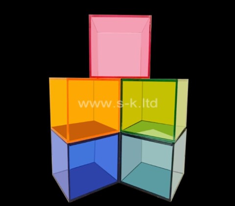 Custom multi color translucent acrylic display boxes