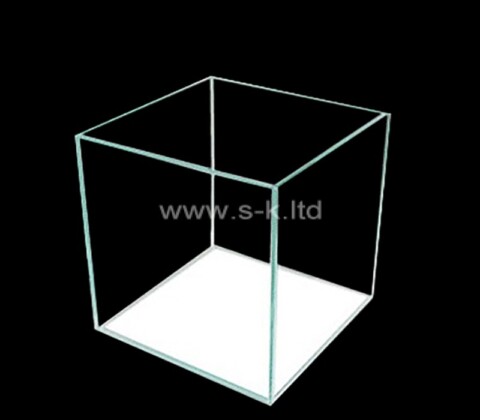 Custom clear acrylic showcase with white base