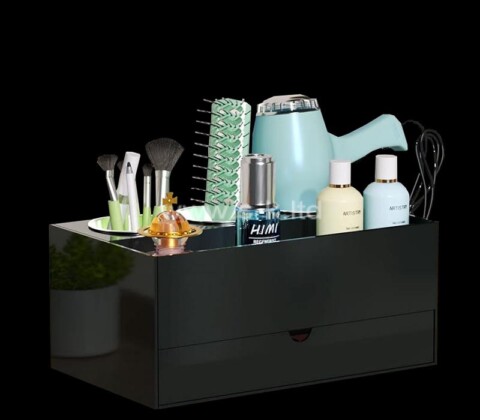 Custom acrylic hair tools skincare makeup organizer with drawer
