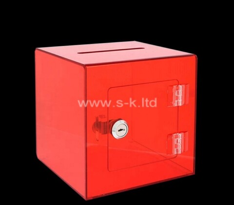 Custom acrylic suggestion box with lock