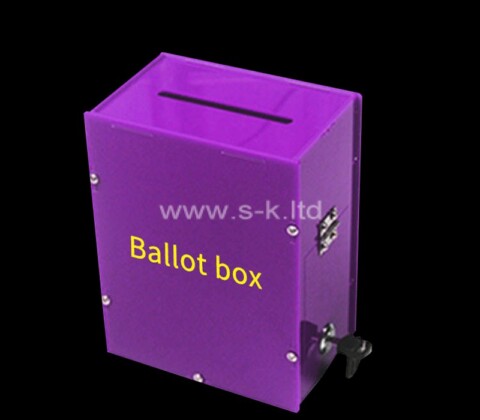 Custom acrylic election box with lock