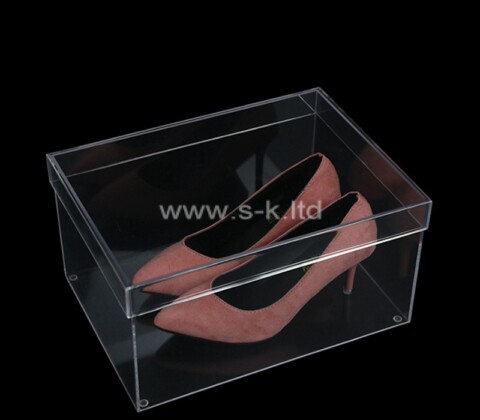 Custom acrylic high heel dustproof display storage box