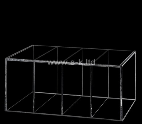 Custom transparent acrylic 4 compartments showcase