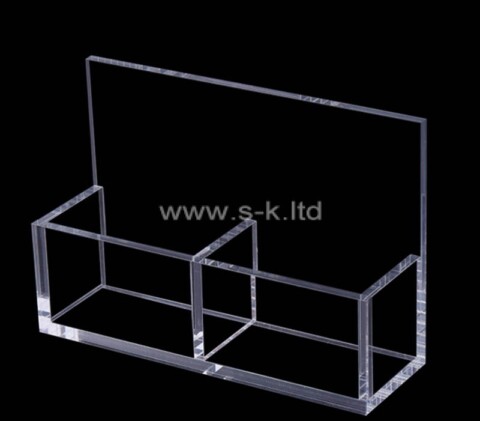 Custom clear acrylic 2 compartments organizer box
