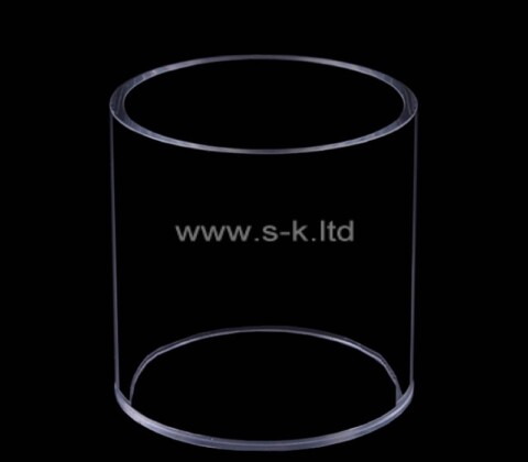 Custom clear acrylic round storage box