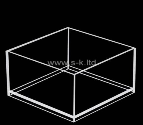 Custom clear acrylic square storage box