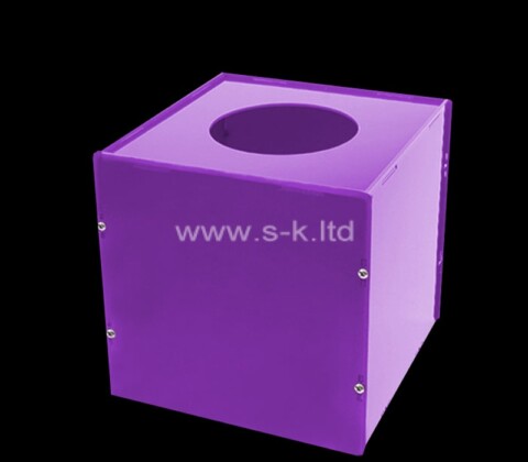 Benutzerdefinierte lila Acryl multifunktionale Lagerung Ticket-Box