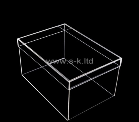 Custom clear acrylic organizer box with lid