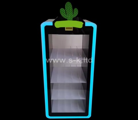 Armadio di visualizzazione a 5 livelli LED in acrilico personalizzato per il negozio al dettaglio