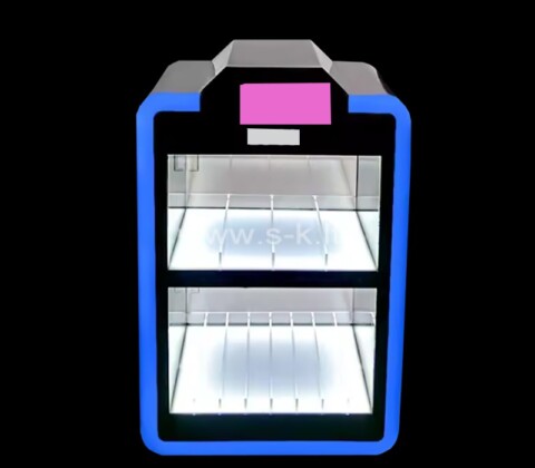 Custom acrylic 2 tiers luminous display cabinet for retail shop