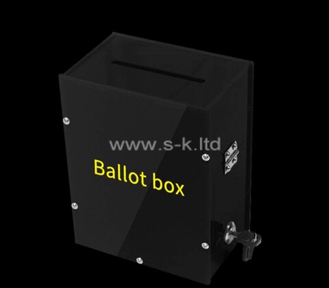 Custom black acrylic ballot collection box