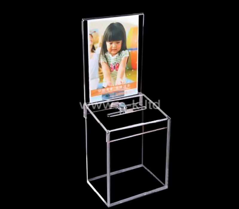 Individuelle Acryl-Sammelbox für wohltätige Zwecke mit Schlitz
