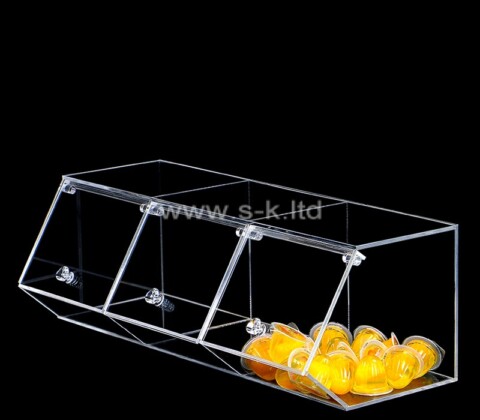 Custom clear acrylic 4 compartments jelly display box