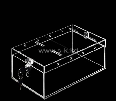 Custom acrylic lockable display gift storage box