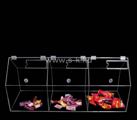 Custom acrylic multi compartment candy display box