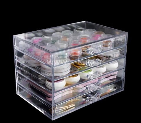 Custom acrylic tabletop skincare 5 drawers organizer
