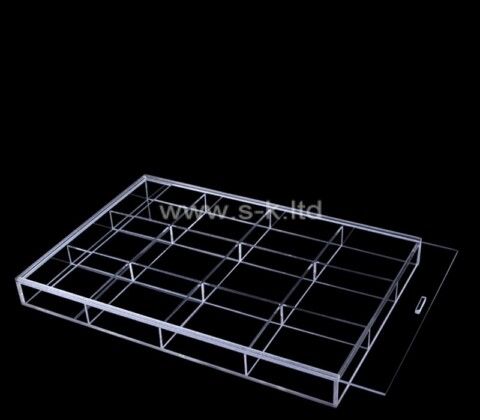 Custom acrylic multi compartment box with lid
