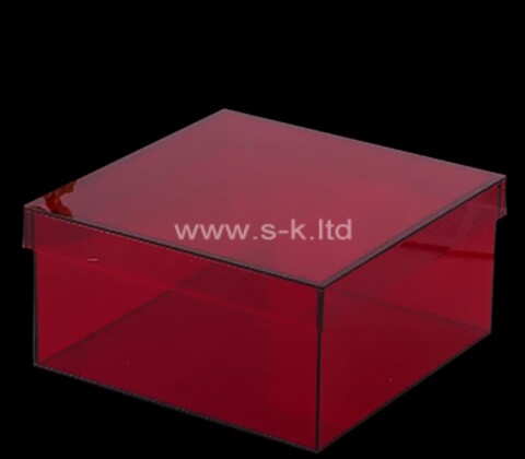 Custom plexiglass tea bag storage box with lid