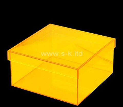 Custom lucite tea bag storage box with lid