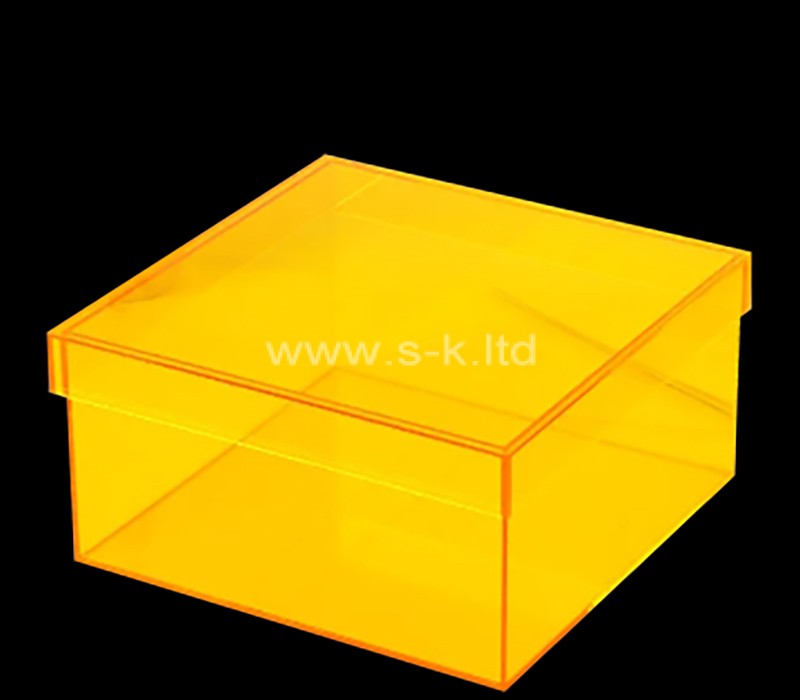 Caja para bolsitas de té de lucite personalizada con tapa