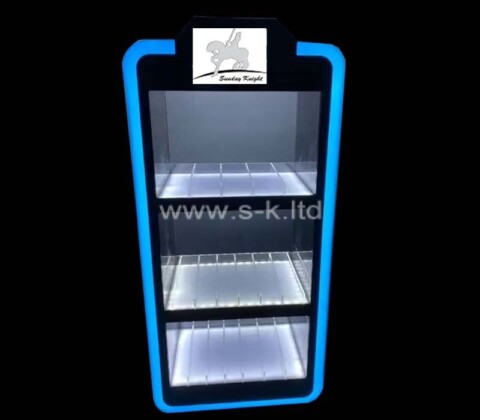 Custom acrylic retail shop LED display cabinet