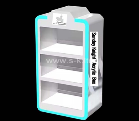 Custom acrylic retail shop 3 tiers LED cabinet