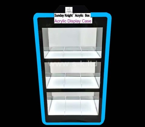 Custom acrylic 3 tiers LED display cabinet