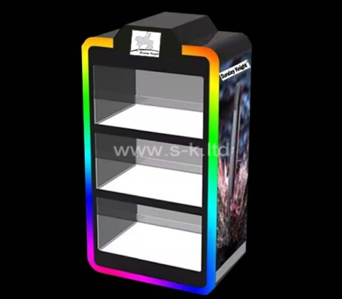 Custom acrylic 3 tiers display cabinet with LED light