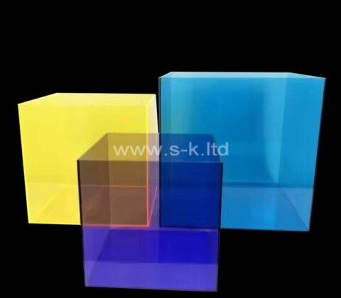 Custom translucent multi color acrylic storage box