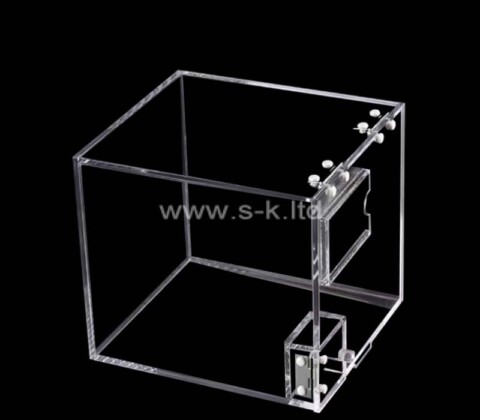 Custom acrylic storage box with lable holder