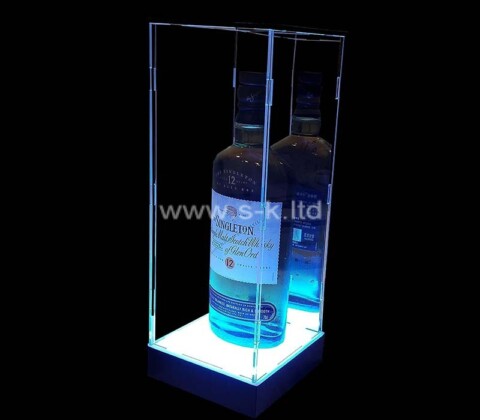 Custom wholesale acrylic champagne LED display case