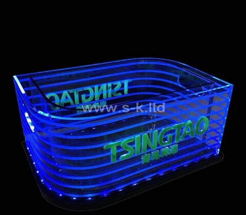 Custom wholesale acrylic luminous beer ice bucket