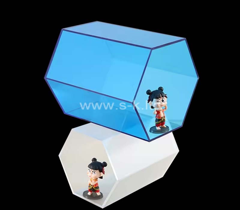 Caja de almacenamiento hexagonal acrílica al por mayor personalizada
