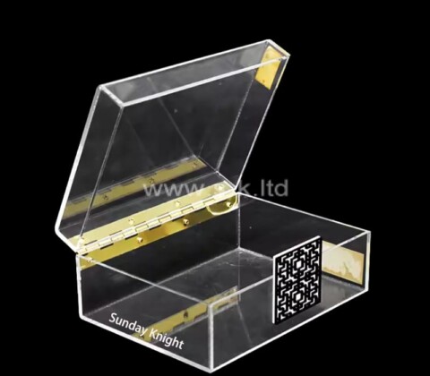 Mayorista caja de regalo acrílica personalizada con tapa