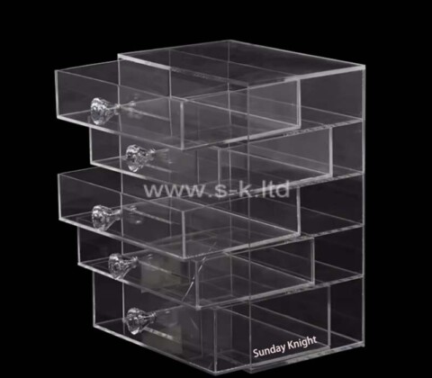 Custom acrylic 5 drawers storage box