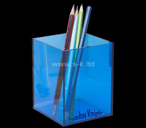 Boîte porte-stylos acrylique de bureau personnalisée en gros