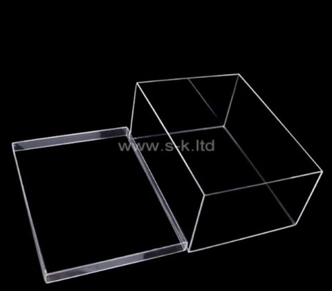 Scatola di immagazzinaggio in plexiglass personalizzata all'ingrosso con coperchio