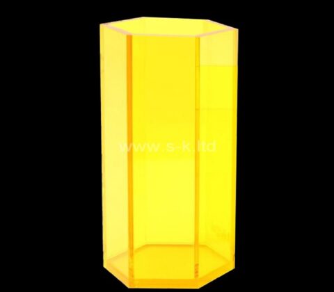 Mayorista caja hexagonal acrílica alta personalizada
