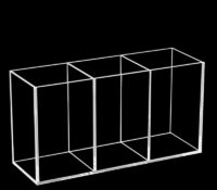Commercio all'ingrosso plexiglass personalizzato 3 divisori scatola di immagazzinaggio