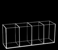 Commercio all'ingrosso plexiglass personalizzato 4 divisori scatola di immagazzinaggio