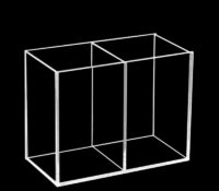 Großhandel benutzerdefinierte Plexiglas 2 Teiler Lagerung Box